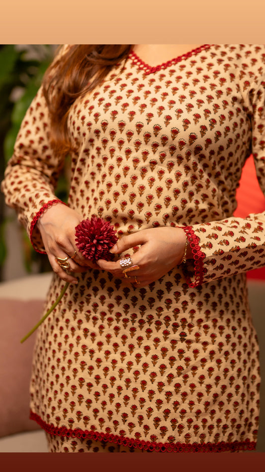 Ruhaniyat| Block Print Pure Cotton 2pc Set